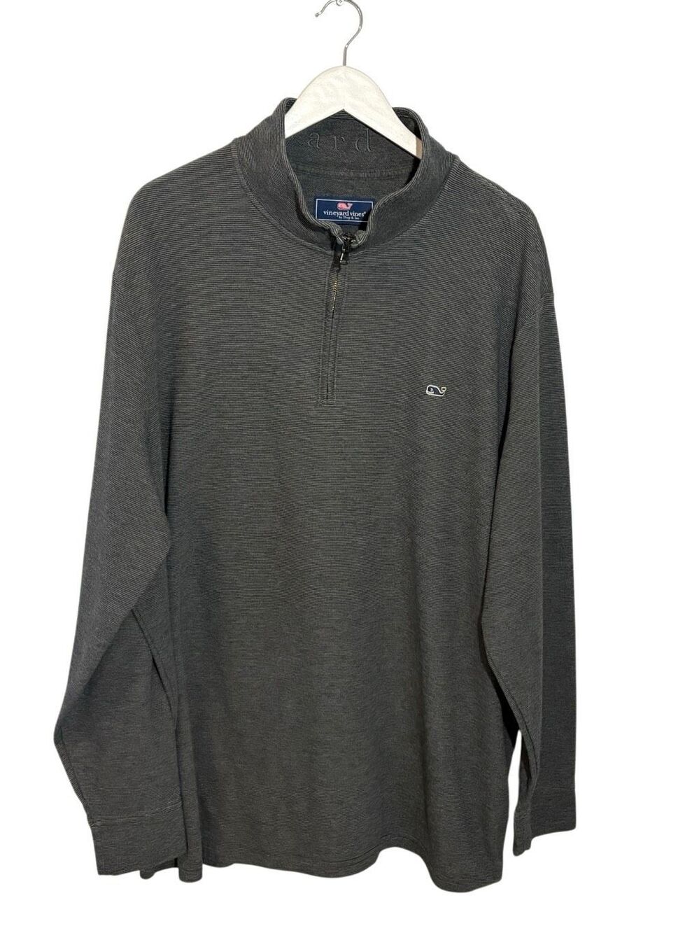 Vineyard Vines charcoal gray 1/4 zip pullover - 3XT